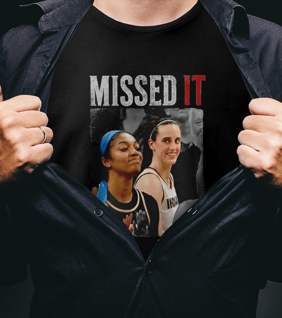 Caitlin Clark Angel Reese Missed It Parental Advisory Viral Basketball Meme T-Shirt