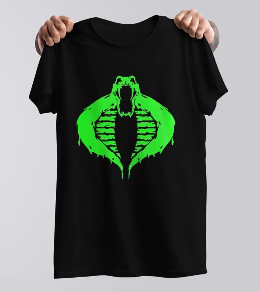 GI Joe Cobra Neon Green Distressed Snake T-Shirt