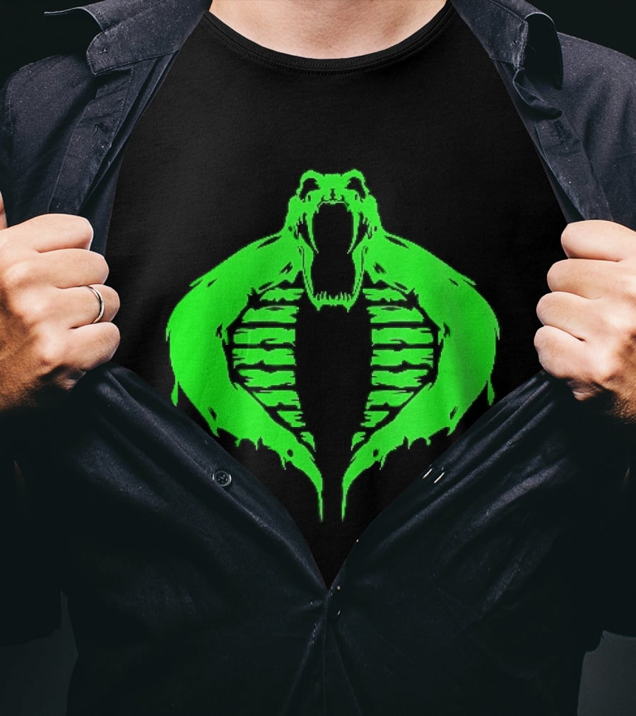 GI Joe Cobra Neon Green Distressed Snake T-Shirt