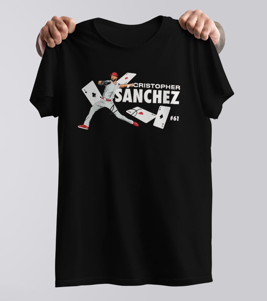 Cristopher Sanchez MLB Players 61 Playing Cards Baseball T-Shirt