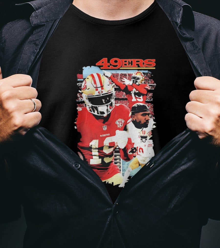 San Francisco 49ers Deebo Samuel 19 NFL Football Collage T-Shirt