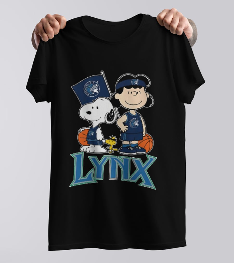 NIYNNENE SOTA LYNX Snoopy Lucy Peanuts Basketball T-Shirt