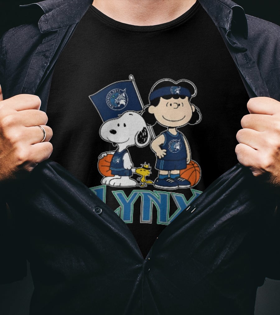 NIYNNENE SOTA LYNX Snoopy Lucy Peanuts Basketball T-Shirt