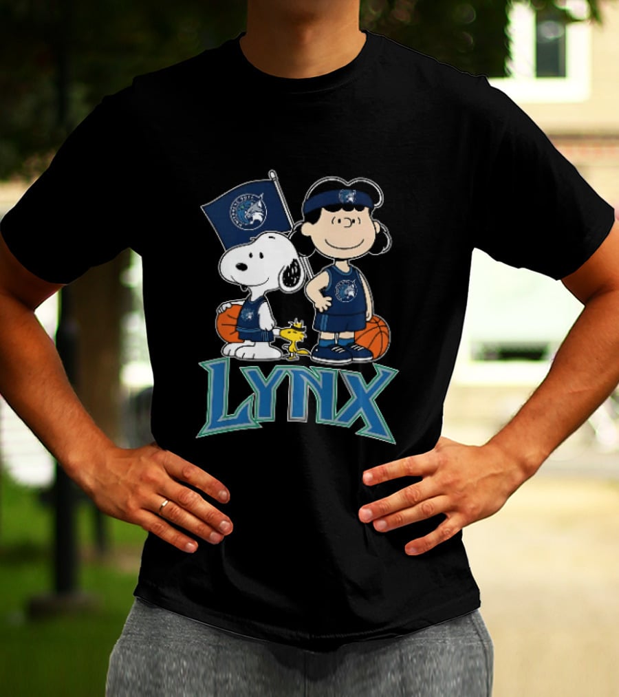 NIYNNENE SOTA LYNX Snoopy Lucy Peanuts Basketball T-Shirt
