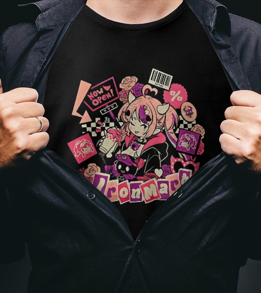 Ironmart Now Open Ironmouse Anime Girl Sale T-Shirt