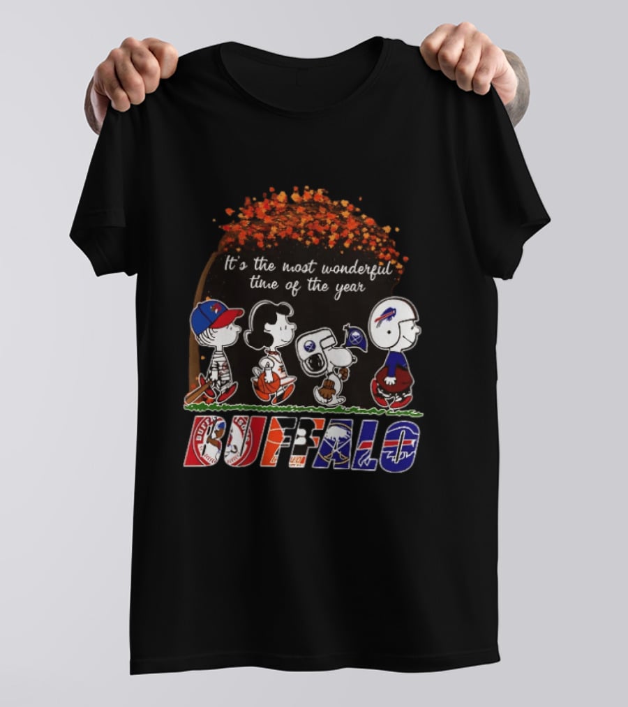 It's The Most Wonderful Time Of The Year Peanuts Buffalo Football Season T-Shirt