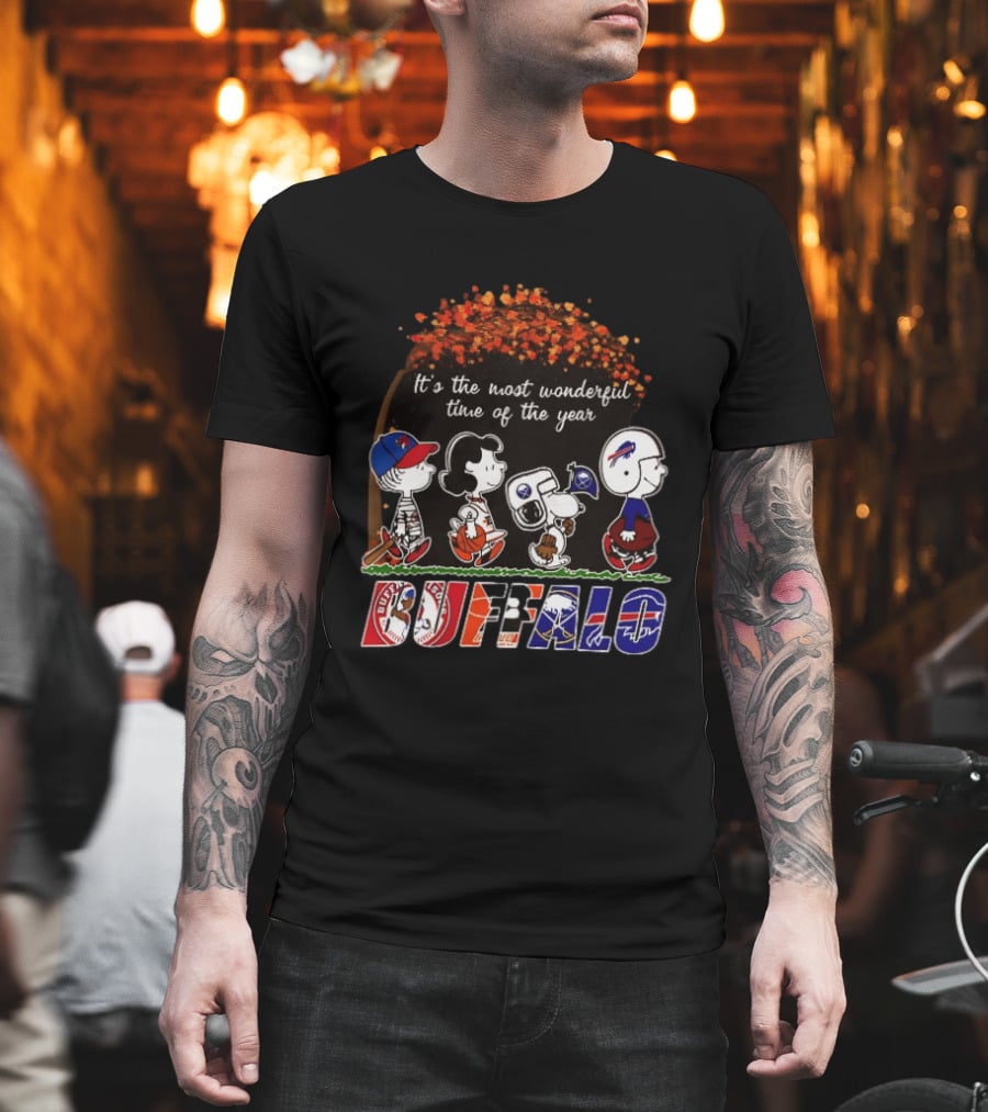 It's The Most Wonderful Time Of The Year Peanuts Buffalo Football Season T-Shirt