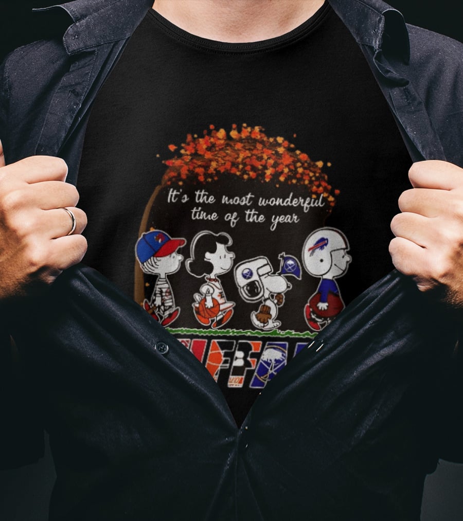 It's The Most Wonderful Time Of The Year Peanuts Buffalo Football Season T-Shirt