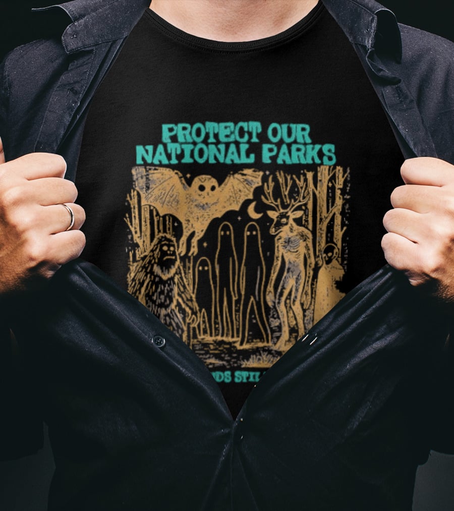 Protect Our National Parks Bigfoot Legends Roam Free T-Shirt