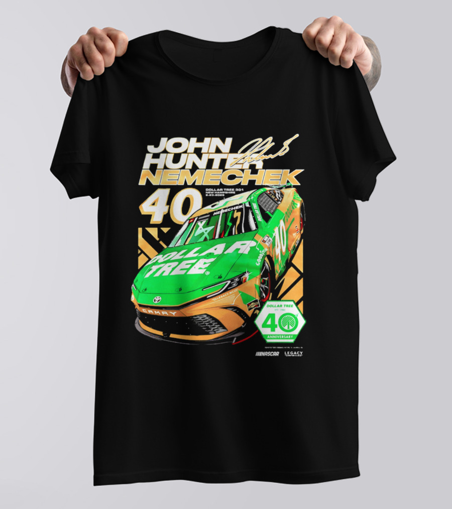 John Hunter Nemechek Dollar Tree 40 Anniversary Camry NASCAR Racing T-Shirt