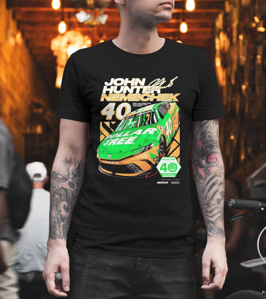 John Hunter Nemechek Dollar Tree 40 Anniversary Camry NASCAR Racing T-Shirt