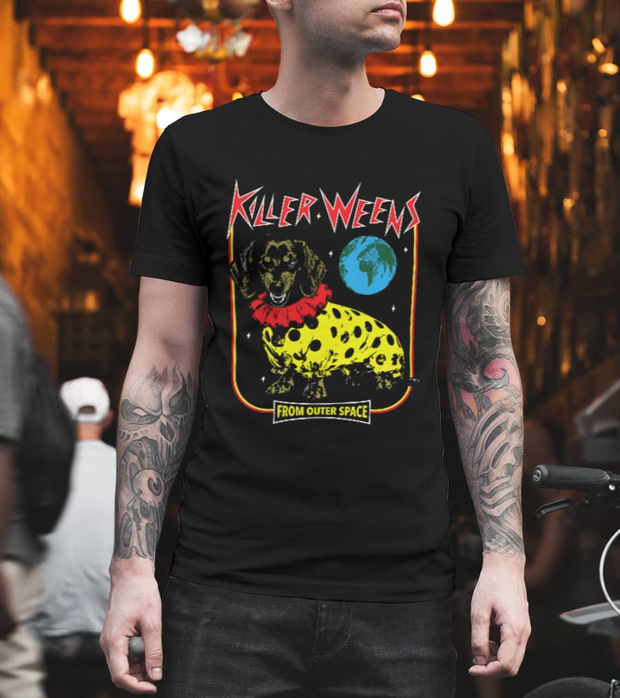 Killer Weens Dachshund Clown From Outer Space Earth T-Shirt