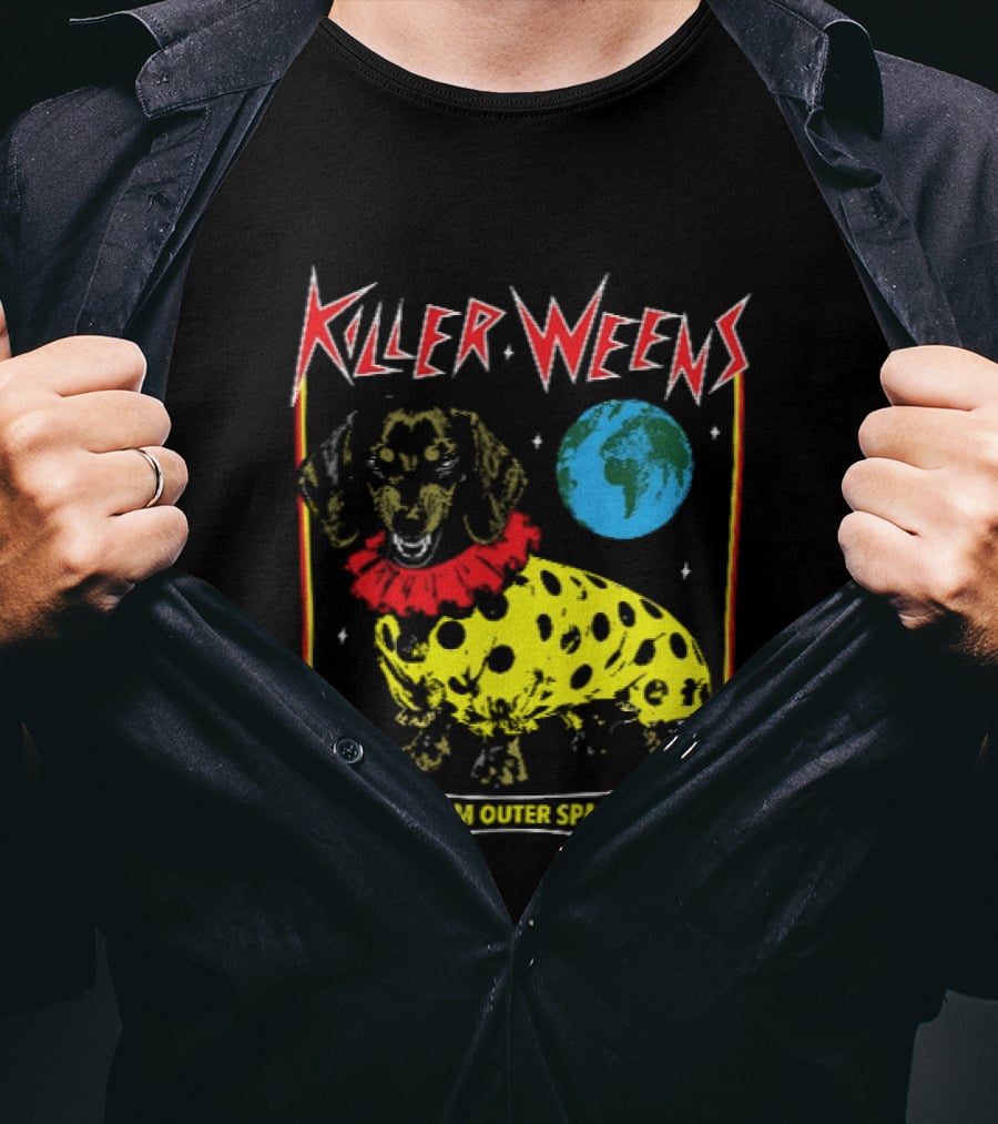 Killer Weens Dachshund Clown From Outer Space Earth T-Shirt