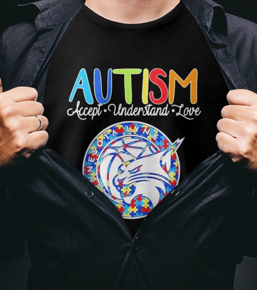 Minnesota Lynx Autism Accept Understand Love 2026 T-Shirt
