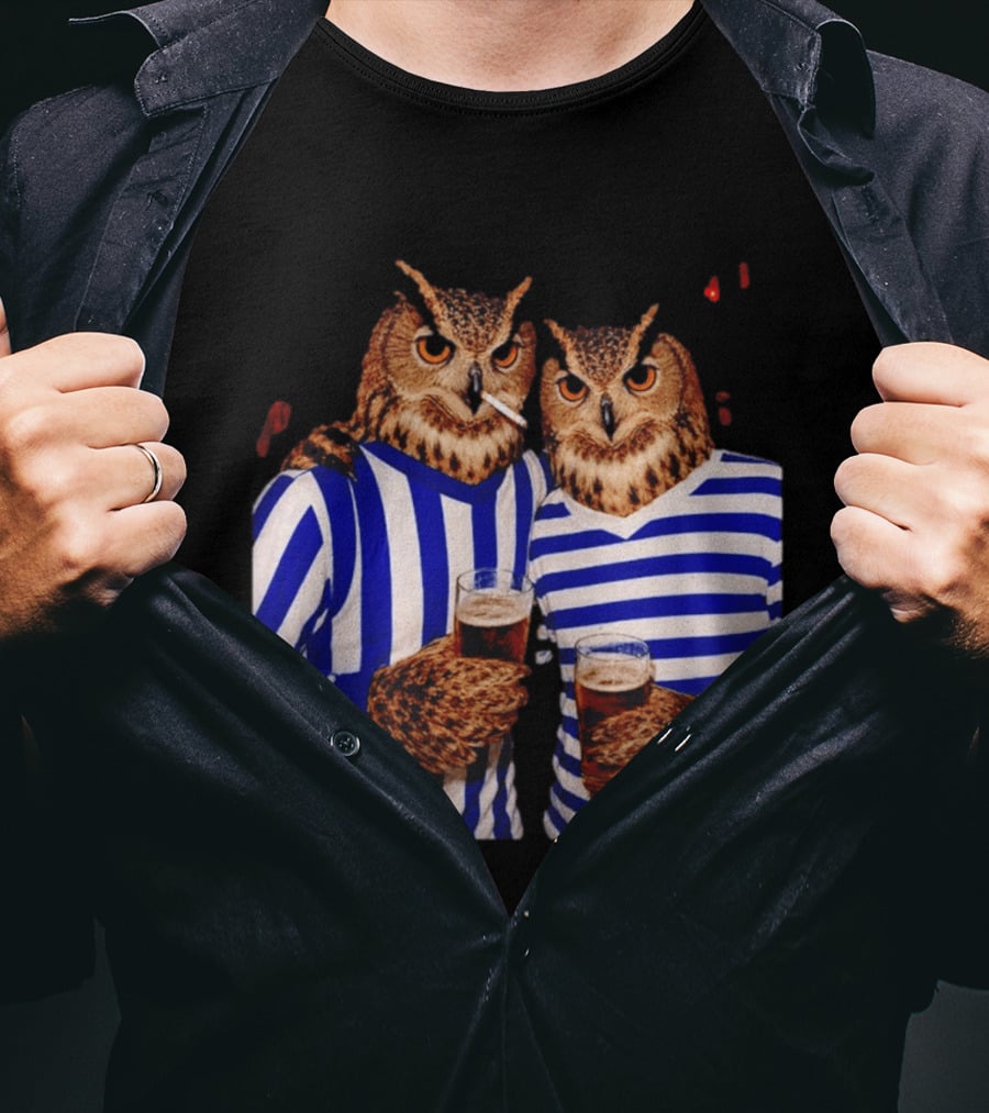 The Owls Night Out Classic Football Smoking Beer Party T-Shirt
