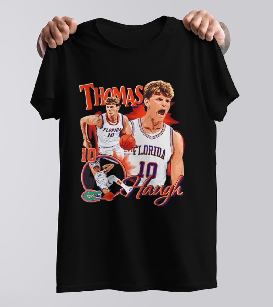 Thomas Haugh Florida Gators Basketball 10 NCAA Player T-Shirt