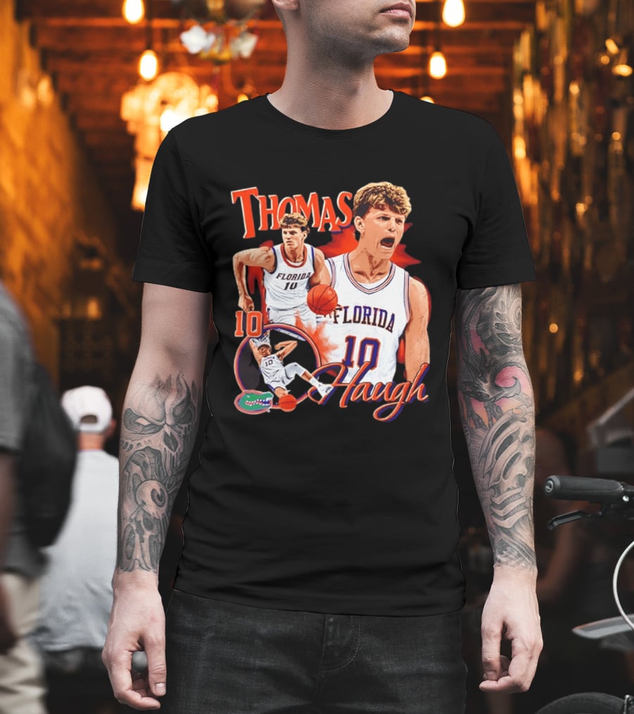 Thomas Haugh Florida Gators Basketball 10 NCAA Player T-Shirt