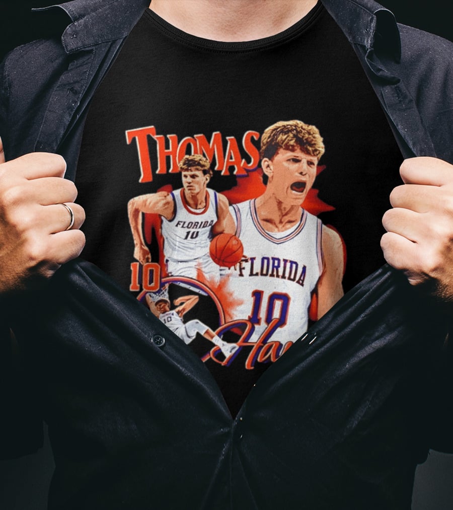 Thomas Haugh Florida Gators Basketball 10 NCAA Player T-Shirt