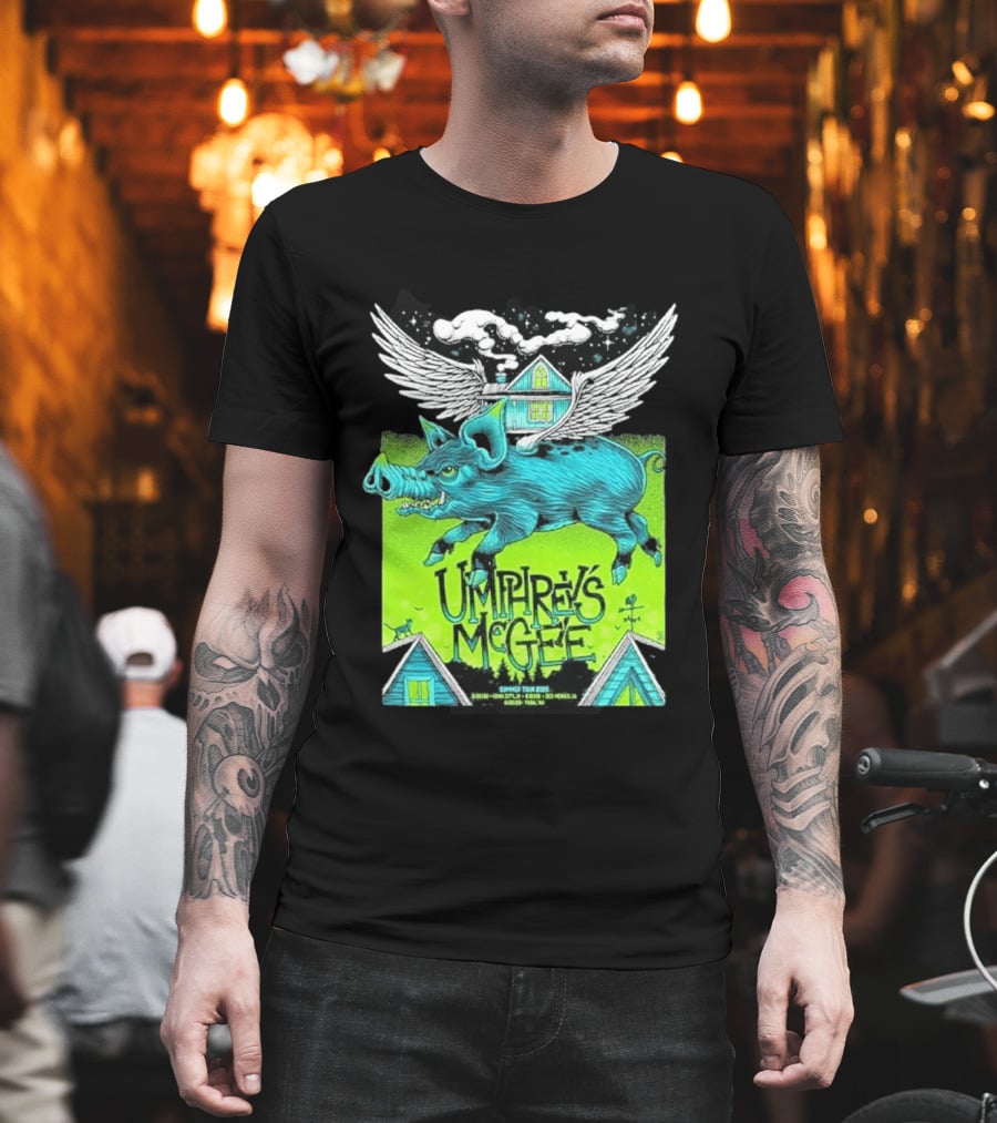 Umphrey's McGee Winged Pig Summer Tour 2026 Iowa City Des Moines Yuba T-Shirt