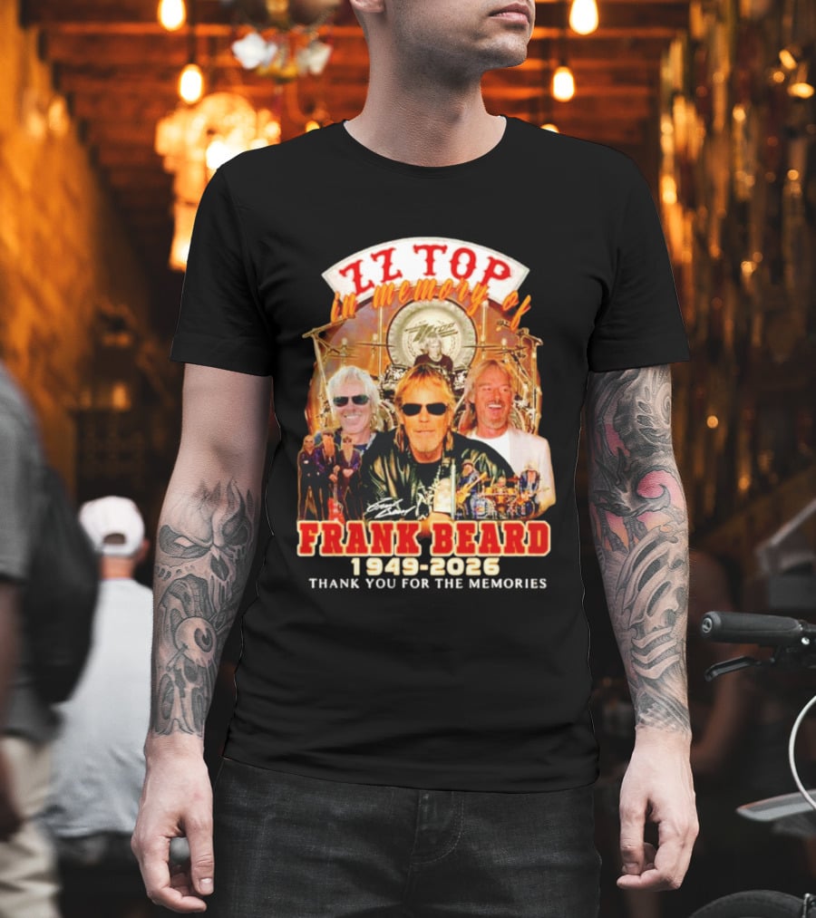 ZZ Top Frank Beard 1949 2026 In Memory Thank You For The Memories T-Shirt