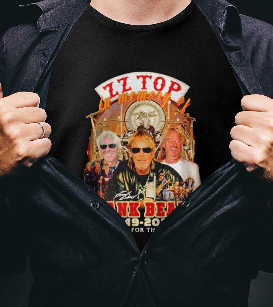 ZZ Top Frank Beard 1949 2026 In Memory Thank You For The Memories T-Shirt