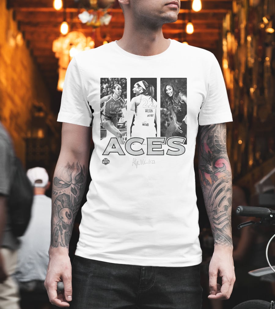 Las Vegas Aces A'ja Wilson 22 WNBA Team Player Hustle T-Shirt