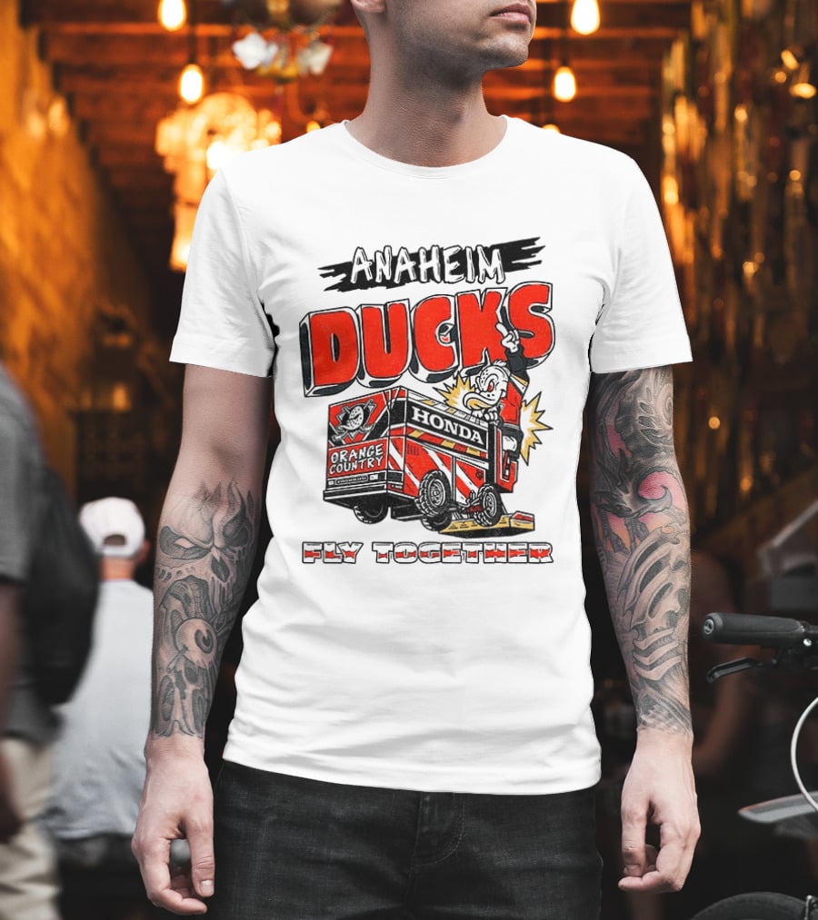 Anaheim Ducks Hockey Create Culture Honda Fly Together T-Shirt