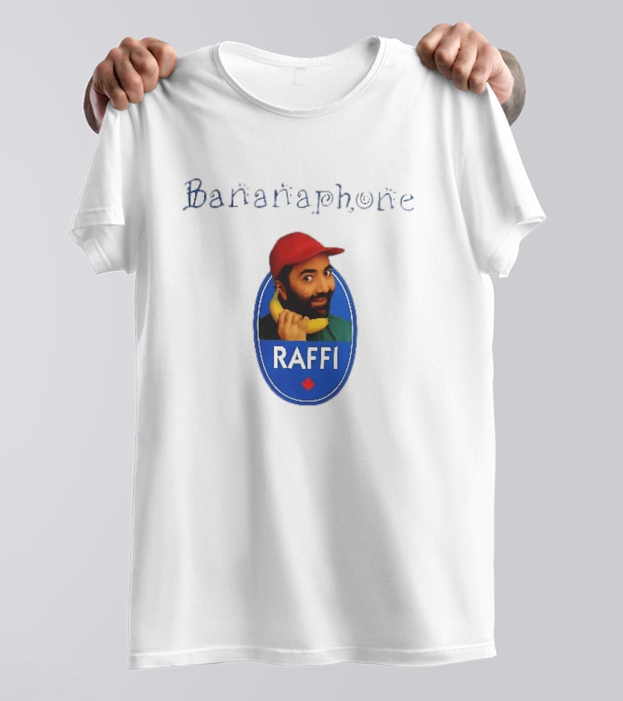 Bananaphone Raffi Bearded Man With Yellow Banana And Red Cap T-Shirt