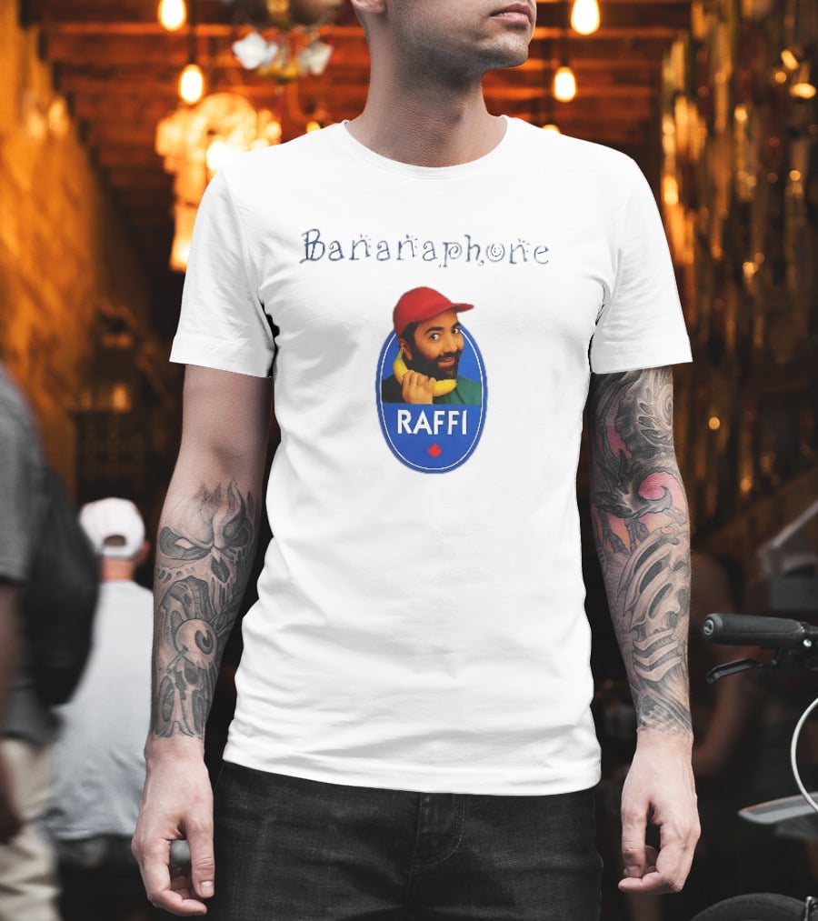 Bananaphone Raffi Bearded Man With Yellow Banana And Red Cap T-Shirt