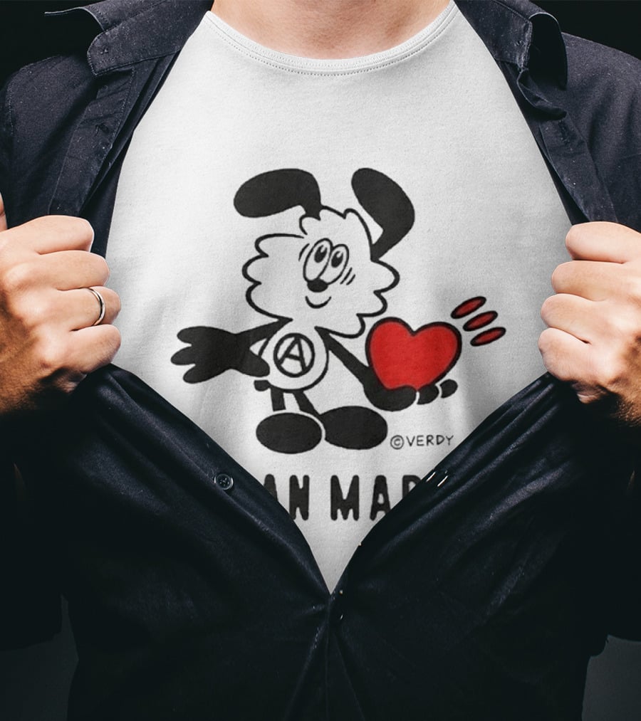 HUMAN MADE X VERDY BTS JHope Heart Character In Toronto T-Shirt
