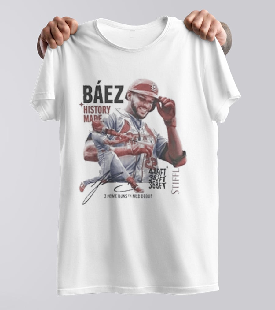 Báez History Made 449 Ft 382 Ft 368 Ft St Louis Slugger Scene T-Shirt