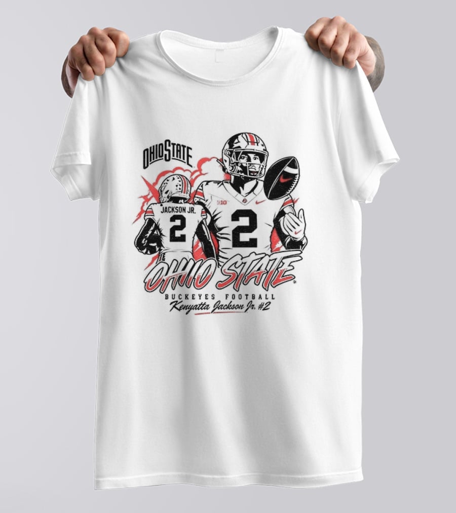 Ohio State Buckeyes Kenyatta Jackson Jr No 2 Football Player T-Shirt