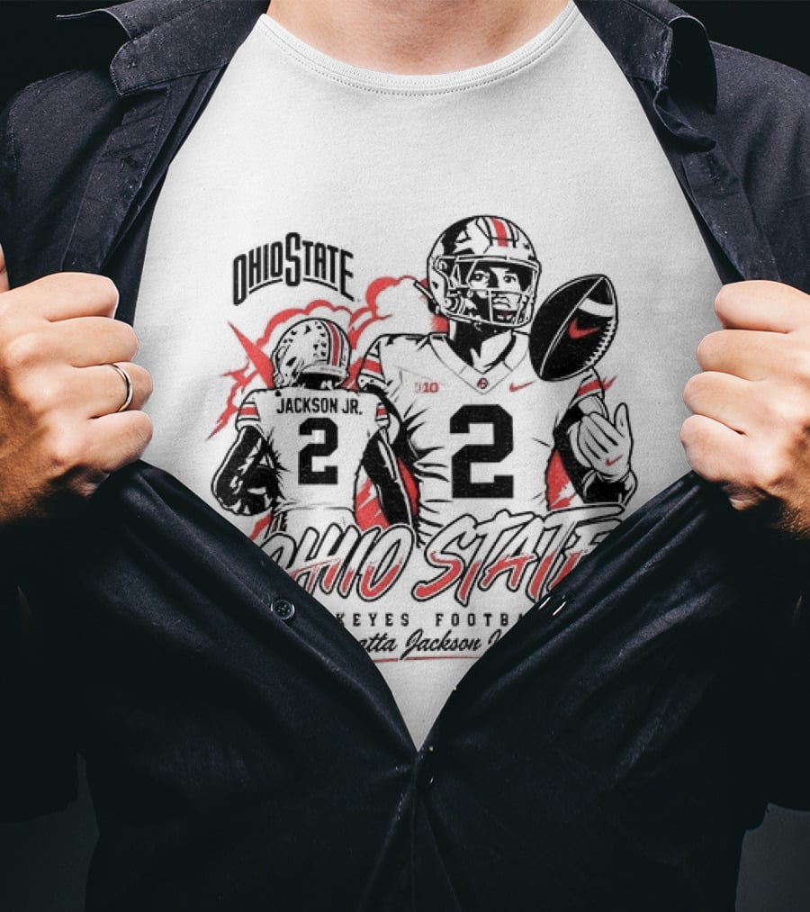 Ohio State Buckeyes Kenyatta Jackson Jr No 2 Football Player T-Shirt