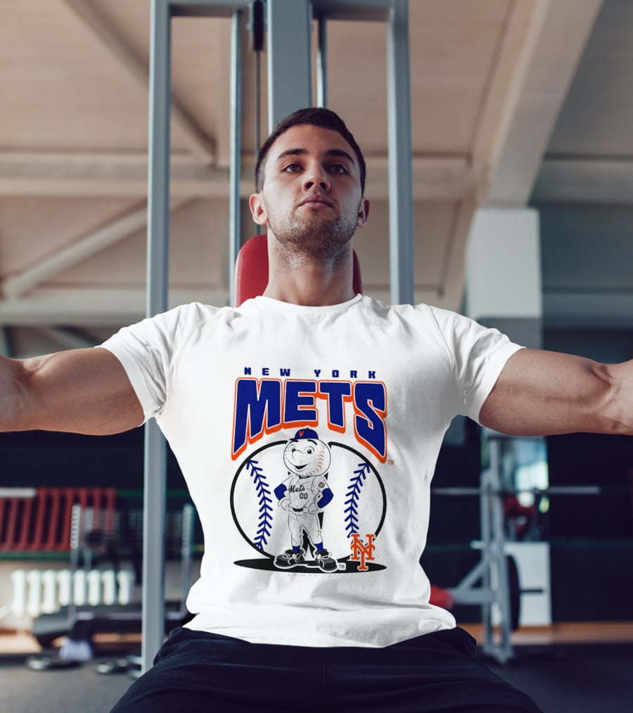 New York Mets Mr. Met Baseball 2026 Mania MLB Team Spirit T-Shirt
