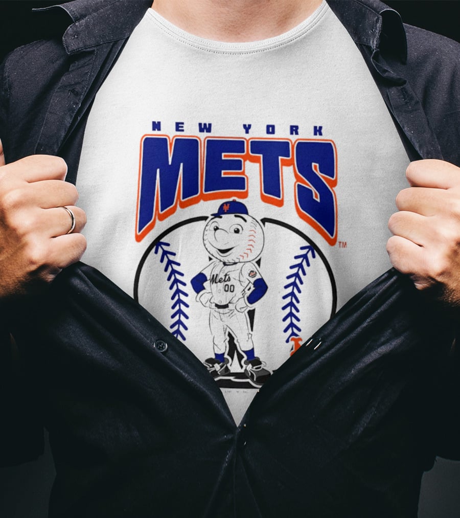 New York Mets Mr. Met Baseball 2026 Mania MLB Team Spirit T-Shirt