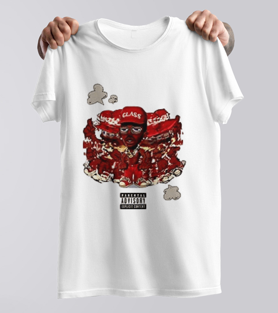 Parental Advisory Explicit Content Tyler The Creator Glass Red Hat T-Shirt