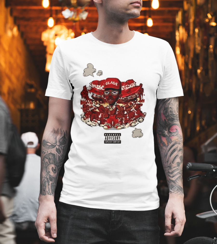 Parental Advisory Explicit Content Tyler The Creator Glass Red Hat T-Shirt