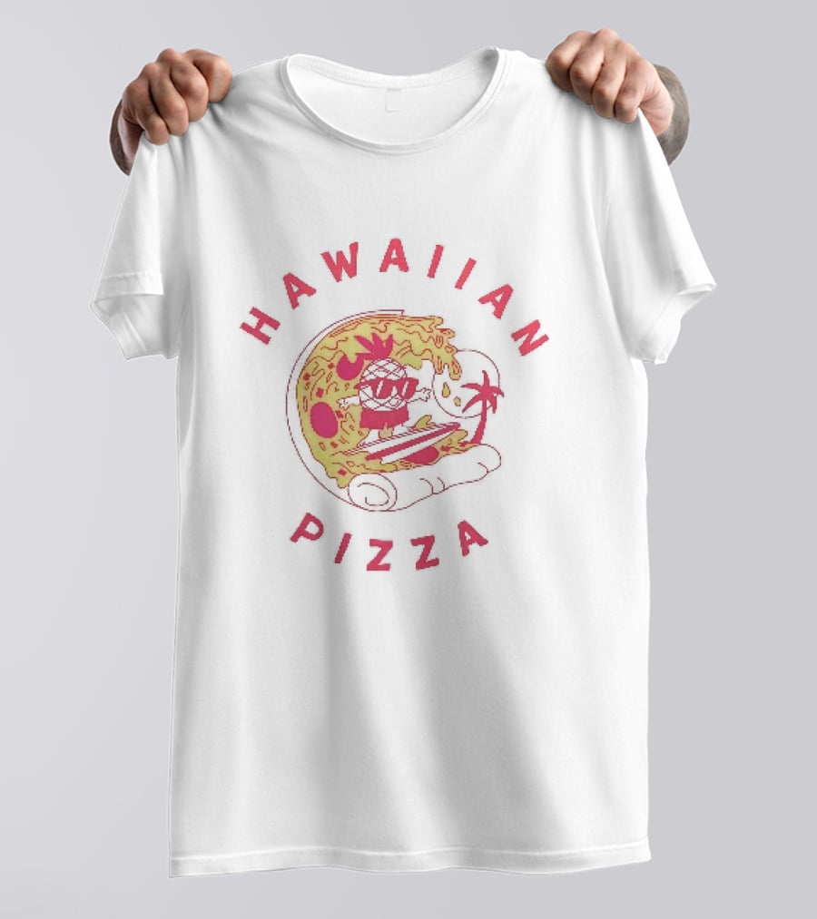Hawaiian Pizza Surfing Pineapple Fun Adventure T-Shirt