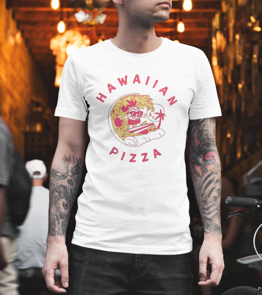 Hawaiian Pizza Surfing Pineapple Fun Adventure T-Shirt