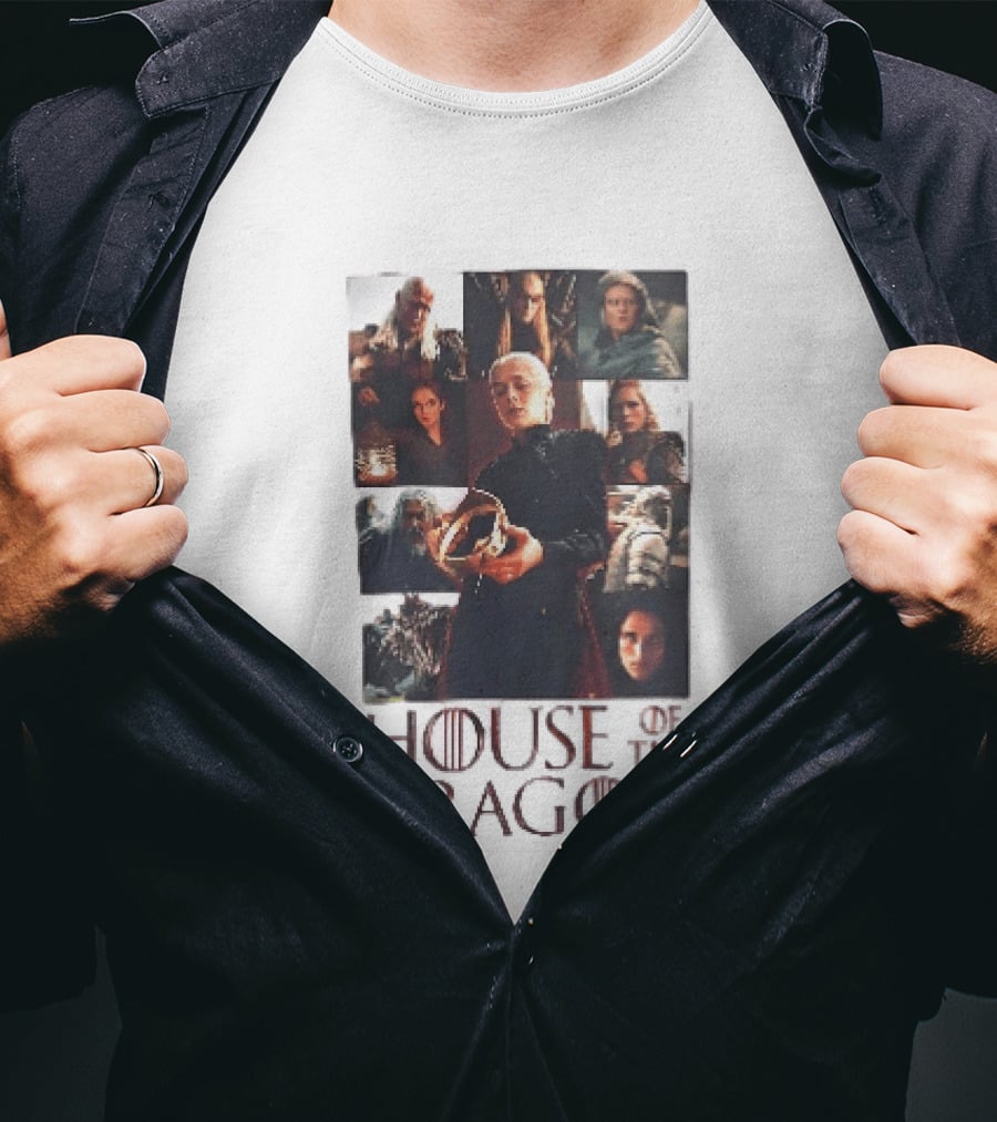 House Of The Dragon Rhaenyra Targaryen Characters Collage T-Shirt