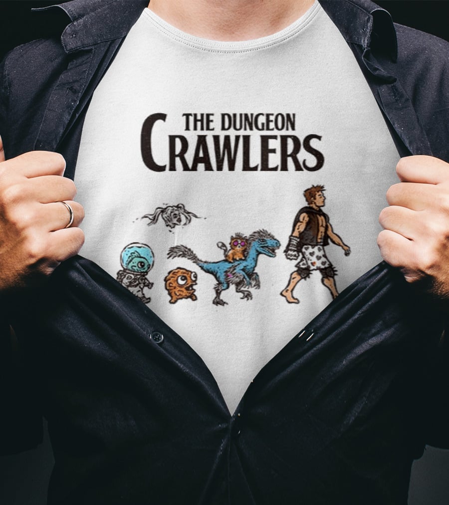 The Dungeon Crawlers Characters Abbey Road Crossing Fantasy Mashup T-Shirt