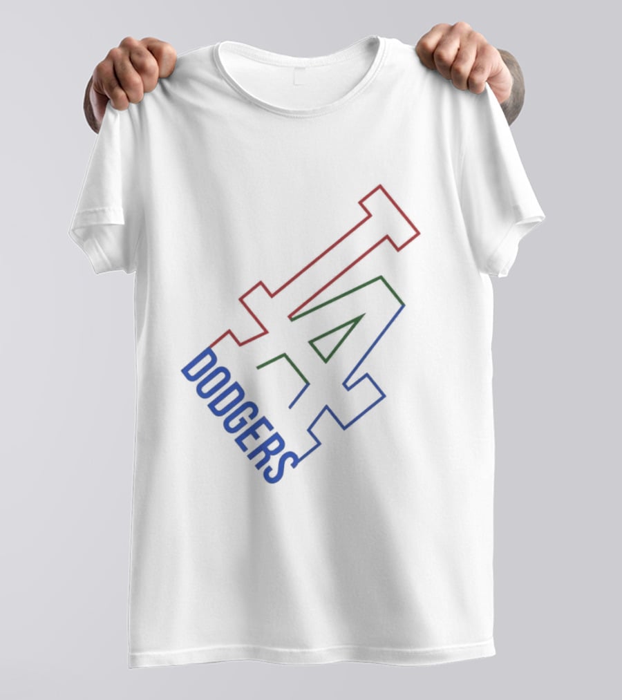 Los Angeles Dodgers White Collar LA T-Shirt