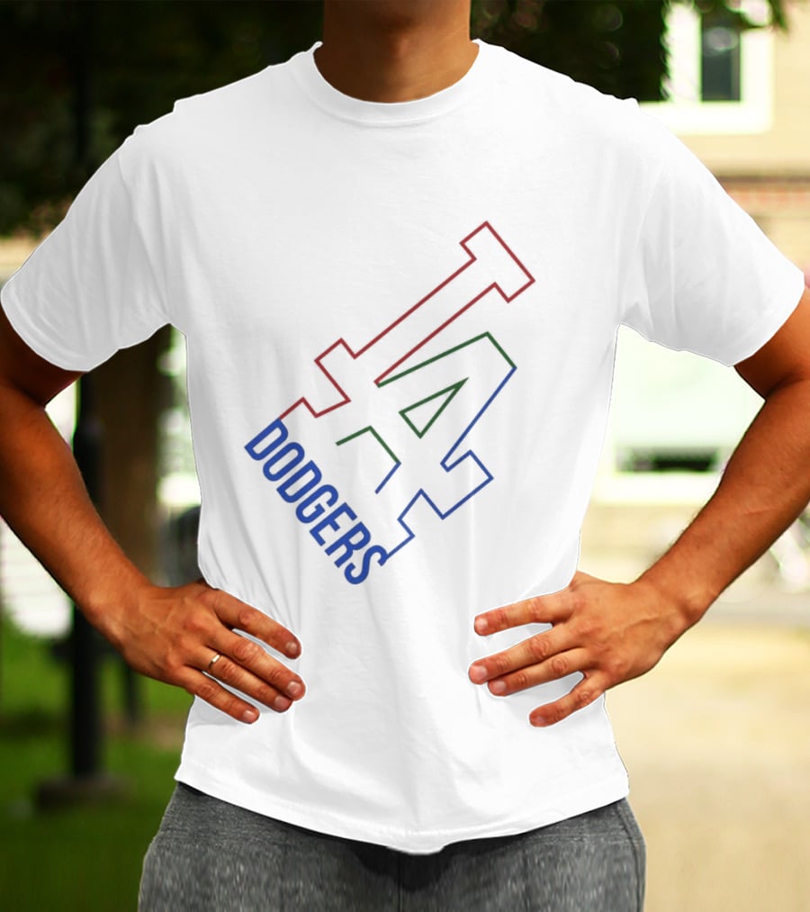 Los Angeles Dodgers White Collar LA T-Shirt