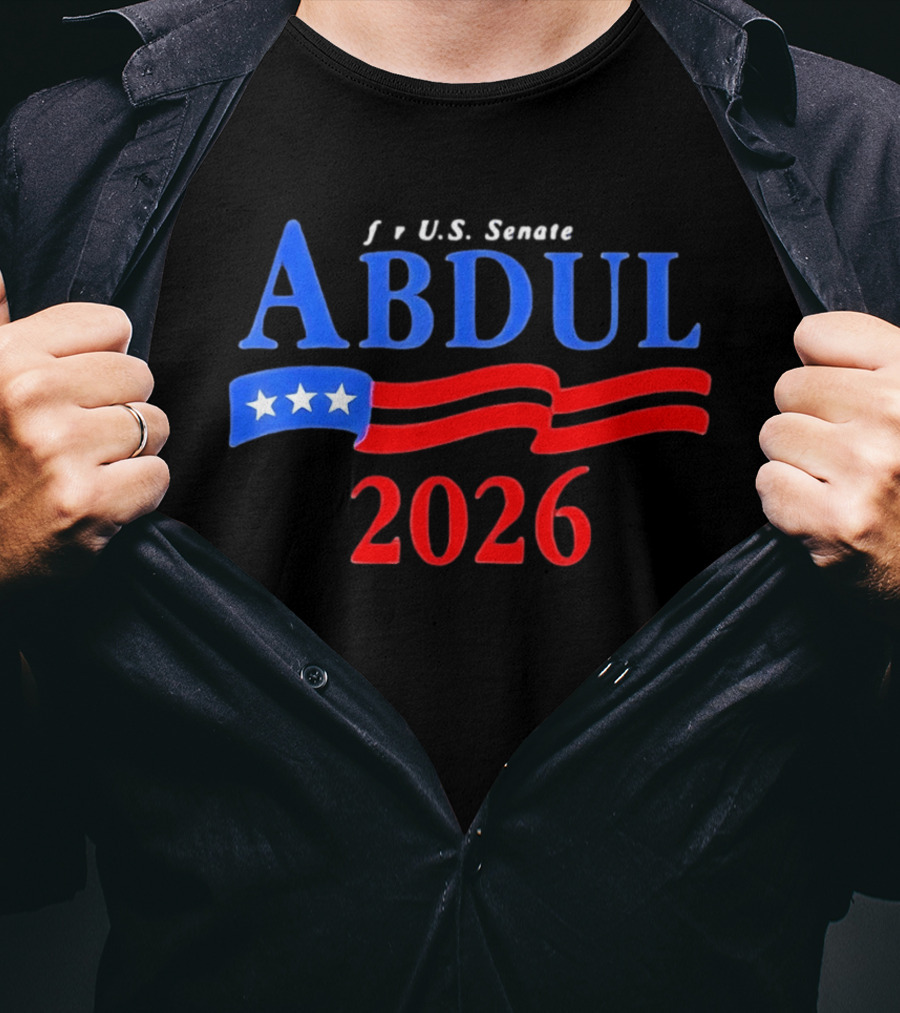 ABDUL 2026 US Senate Campaign Vintage Patriotic Stars And Stripes T-Shirt