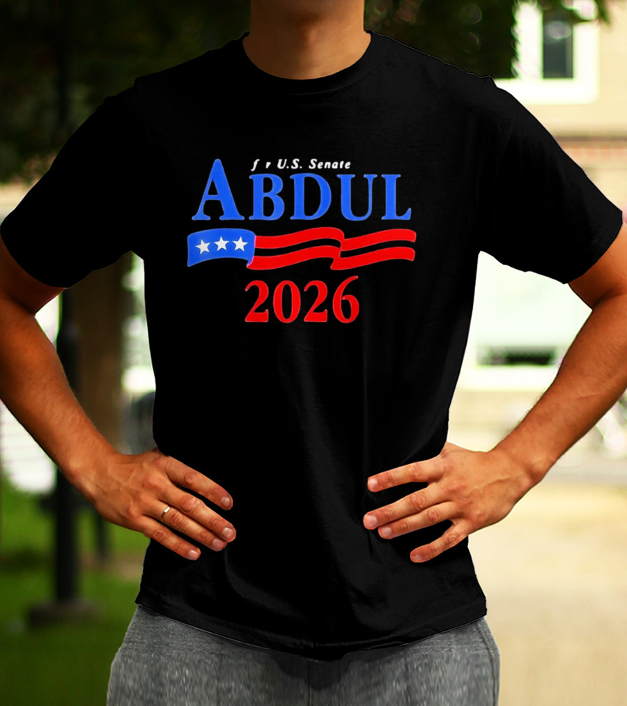 ABDUL 2026 US Senate Campaign Vintage Patriotic Stars And Stripes T-Shirt