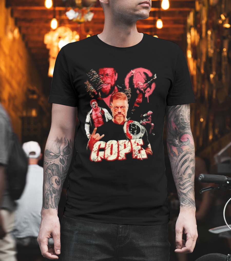 Adam Copeland Wrestling Pose Cope AEW Iconic Red T-Shirt