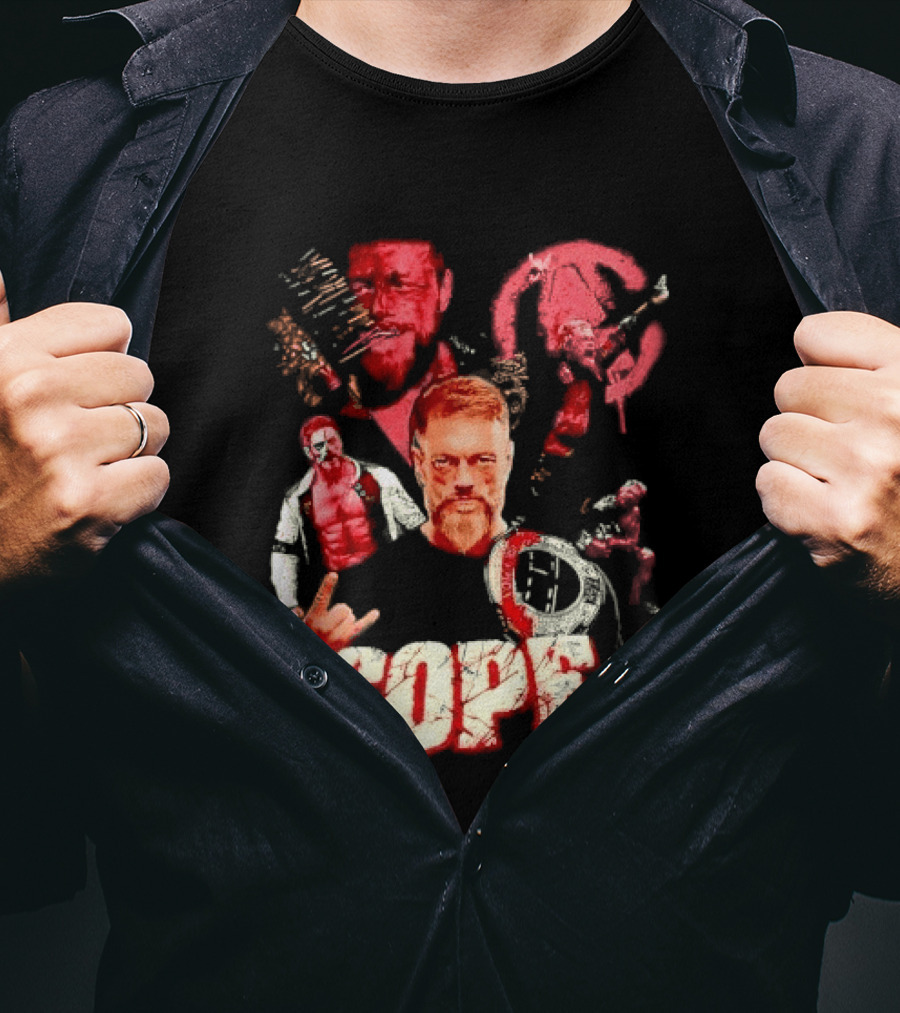 Adam Copeland Wrestling Pose Cope AEW Iconic Red T-Shirt