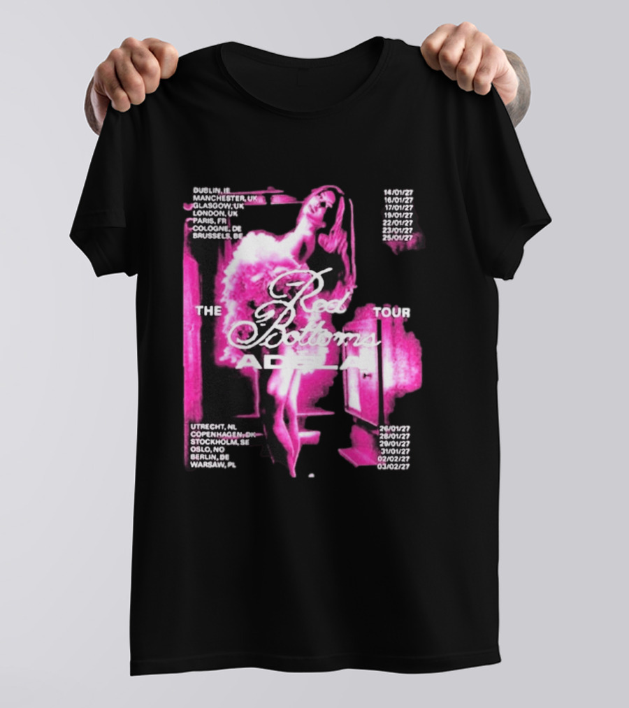 Adela Jergova The Red Bottoms Europe Tour 2026 Dates And Cities T-Shirt