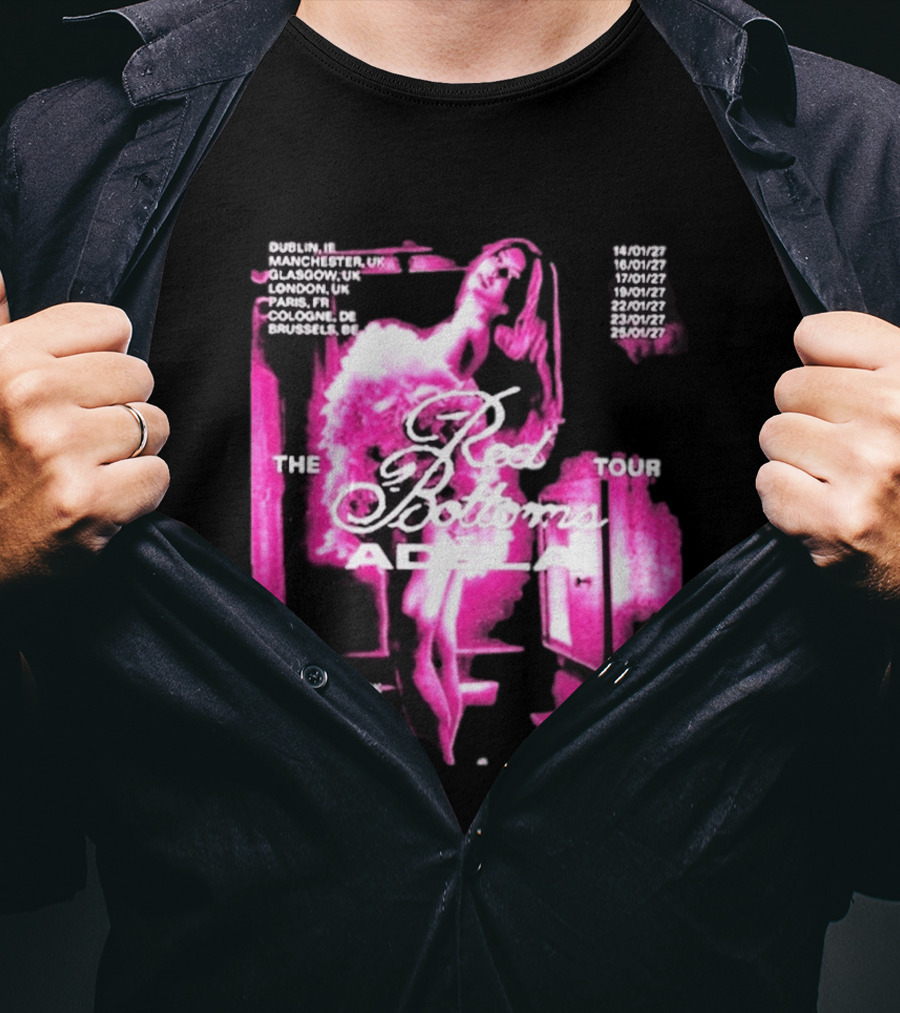 Adela Jergova The Red Bottoms Europe Tour 2026 Dates And Cities T-Shirt