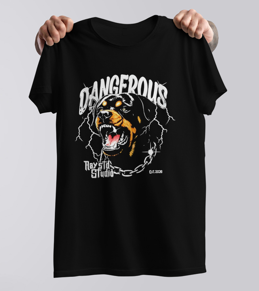 Dangerous Rottweiler Ray Etl Studio Est 2026 T-Shirt